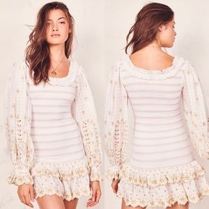 LoveShackFancy Celia Dress White | size small